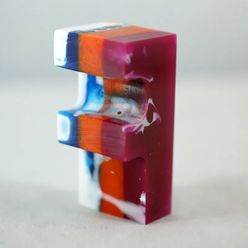 3D Fiberglass Resin Letters F-1